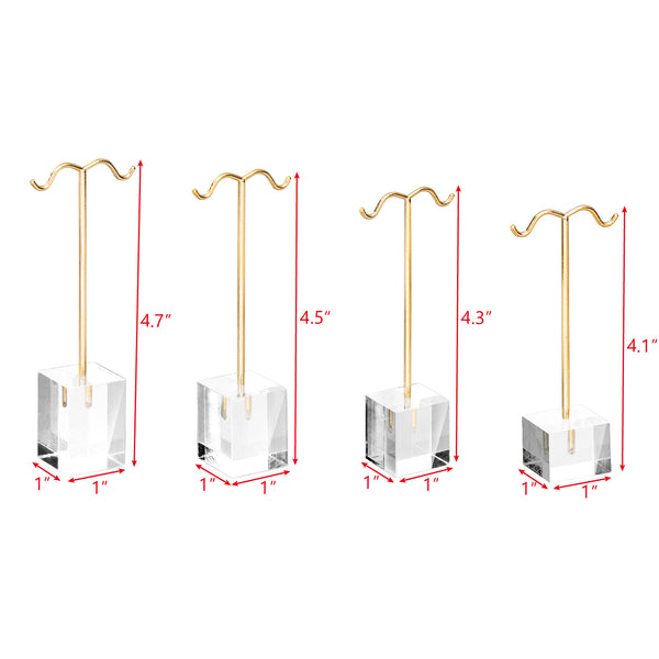 VILLCASE 4 Sets plastic marble bracelet kit earring card display card set  stud earring display rack stud paper display stand Storage Clip bracelet