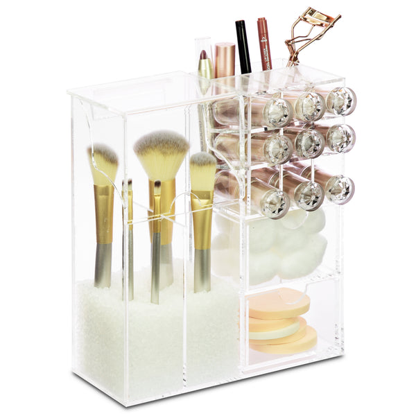 IKEE DESIGN®: Large Acrylic Rotating Lipstick Holder with Drawers
