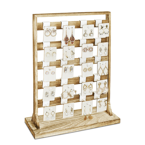 Ikee Design Wooden Jewelry Display Rack with 20 Bahrain