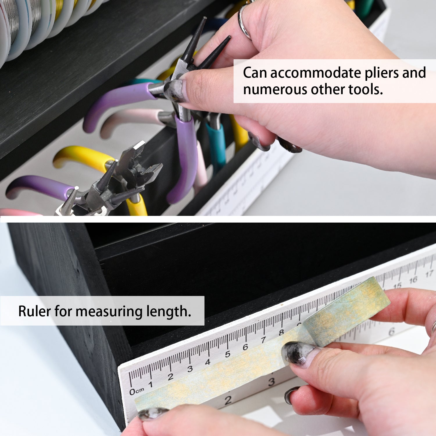 Jewelry and Craft Working Table Bench with measurement, organizes Tools