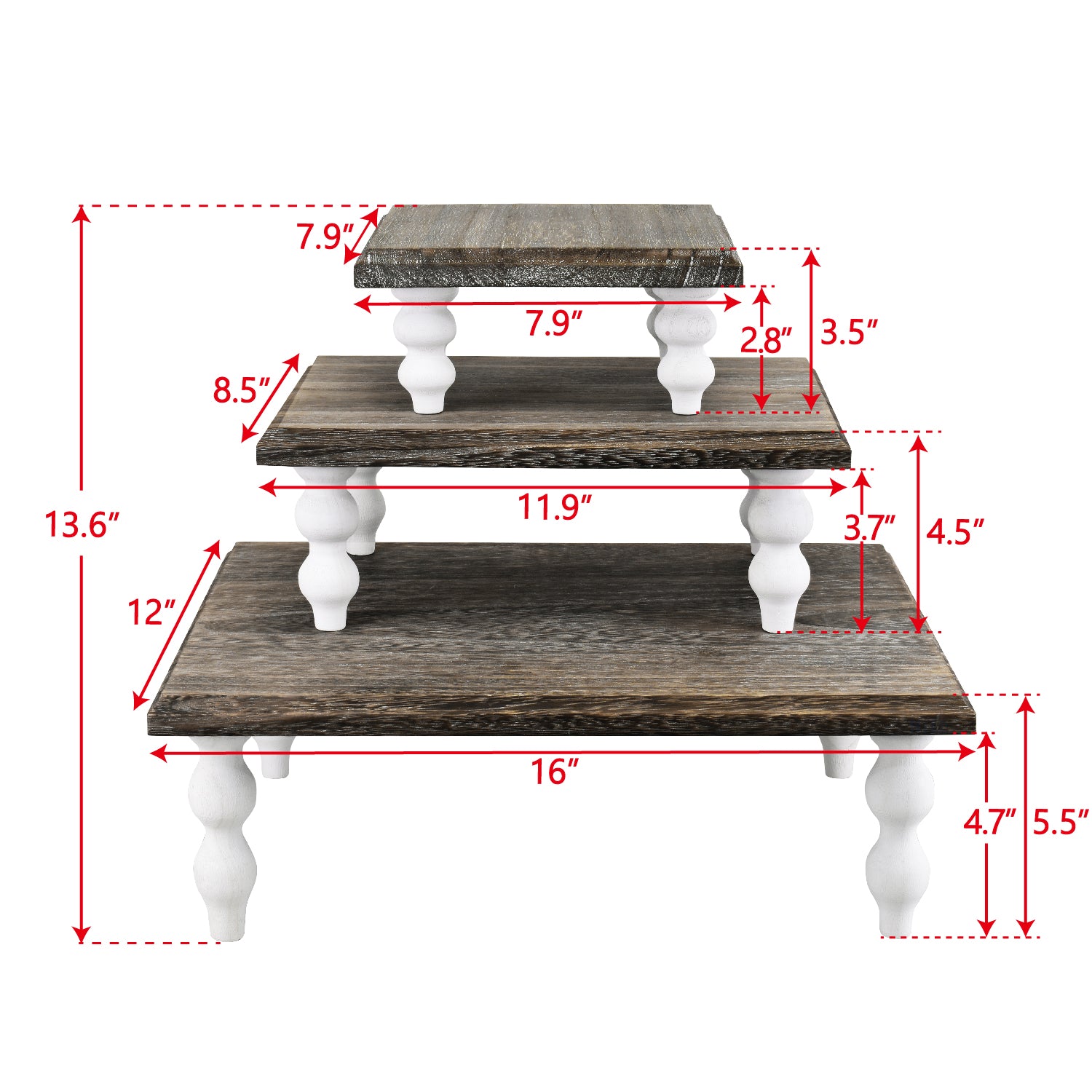 Ikee Design® 3 Pcs Set Wooden Display Riser