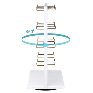 #WD5062L Two-Sided Wooden Jewelry Display Stand with 32 Hooks