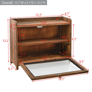 Ikee Design® Wooden Table Top Storage Cabinet, countertop cabinet, and wood organizer