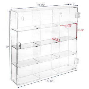 Ikee Design® Mountable 12 Compartments Display Case Cabinet Stand