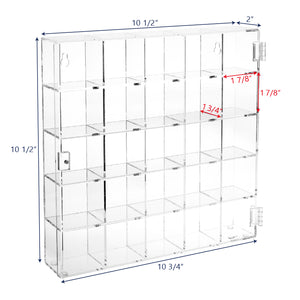 Ikee Design® Mountable 25 Compartments Display Case Cabinet Stand