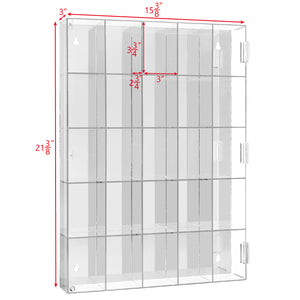 Ikee Design® Acrylic Display Rack for Funko Pop Figure Display, with Mirrored Back & 25 Compartments