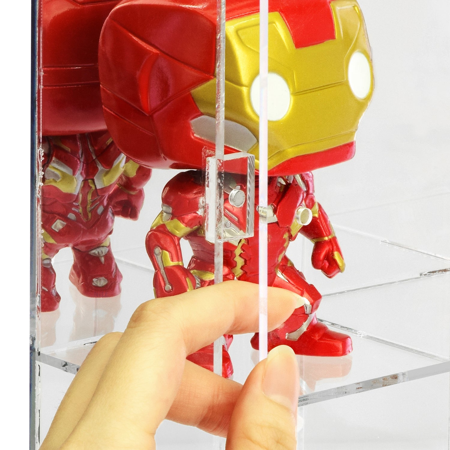 Ikee Design® Acrylic Display Rack for Funko Pop Figure Display, with Mirrored Back & 25 Compartments