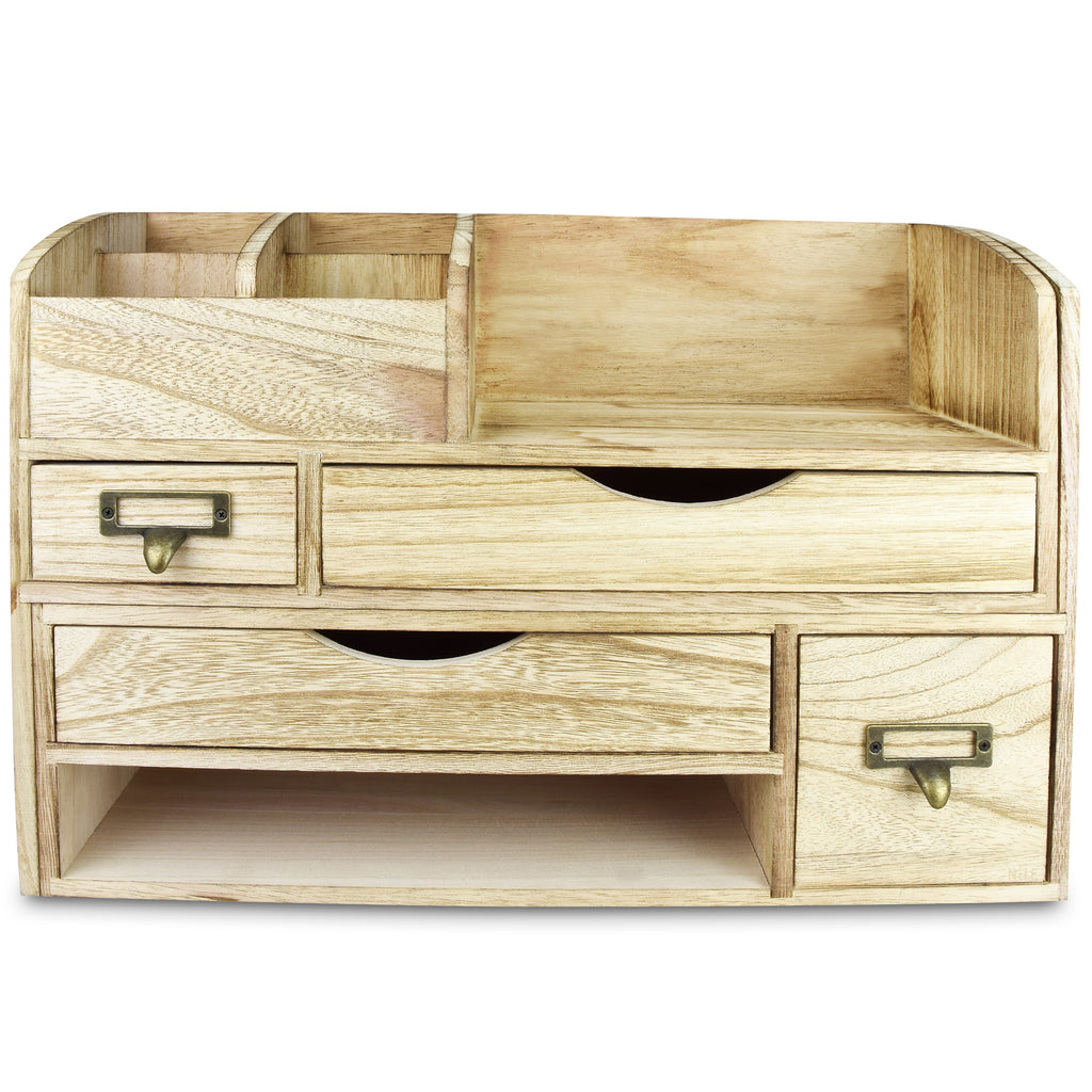 Wood Organizer Drawers Storage Drawer Wooden Shelf Desk Desktop