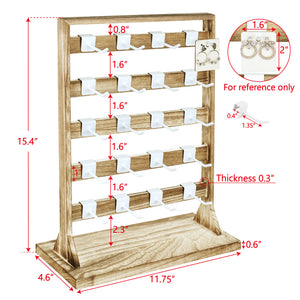 Ikee Design® Wooden jewelry rack with 20 hooks