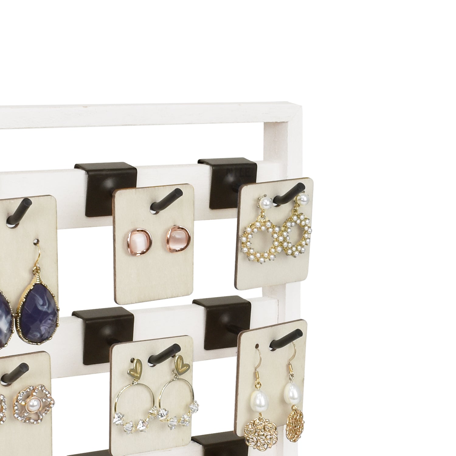 Earring Holder Ear Studs Jewelry Display Stand Rack Elegant White