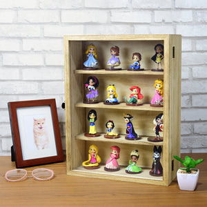 Wall Mounted Collectible Display Case with a Lock and Key