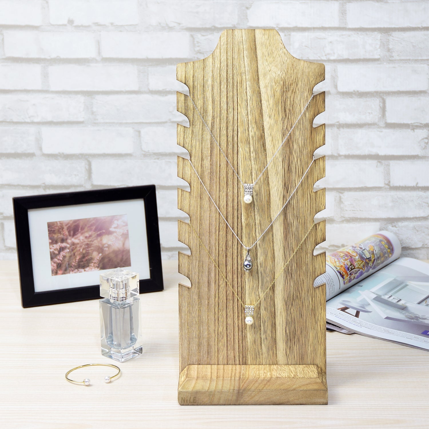 Ikee Design® Wooden Freestanding Jewelry display Holder