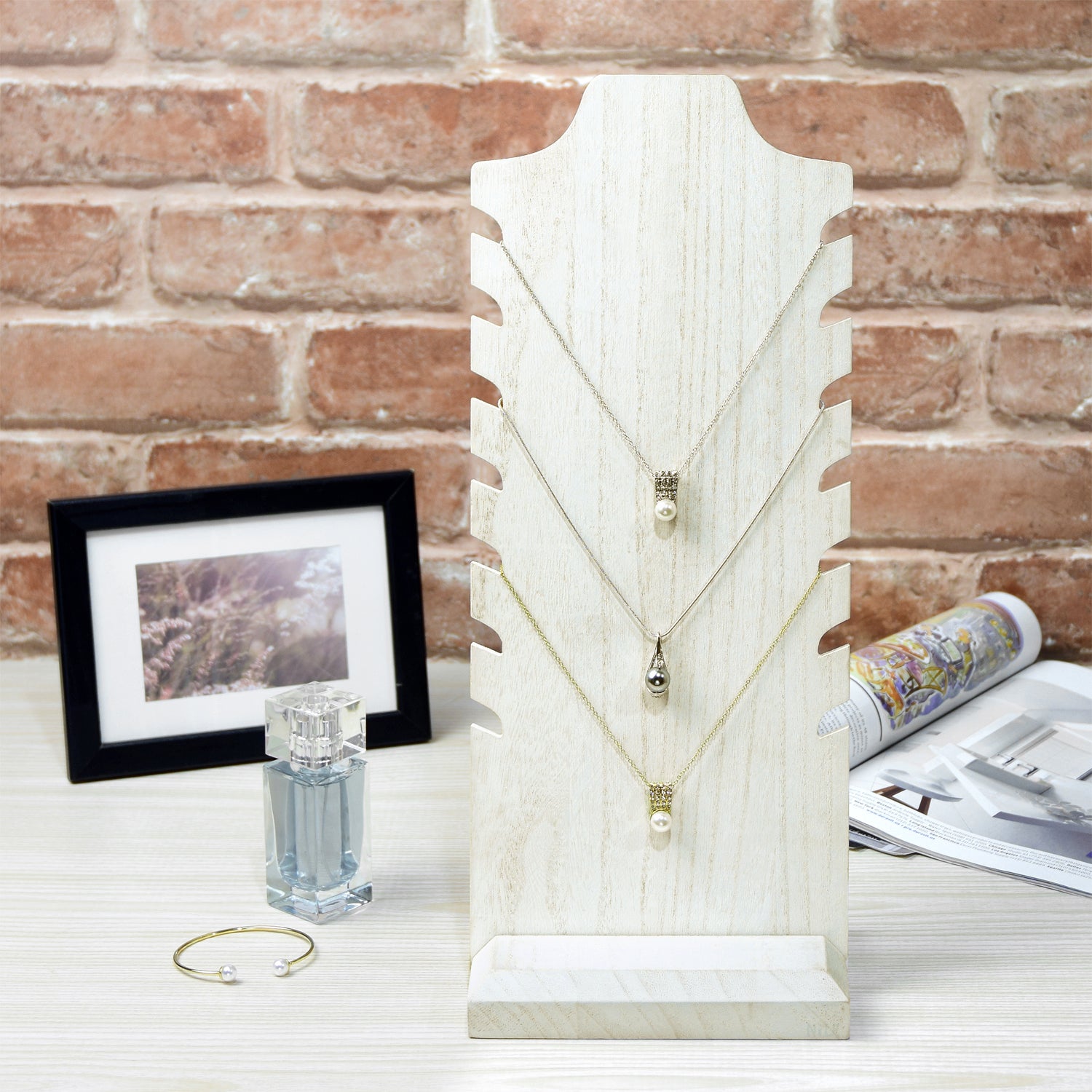 Ikee Design® Wooden Freestanding Jewelry display Holder